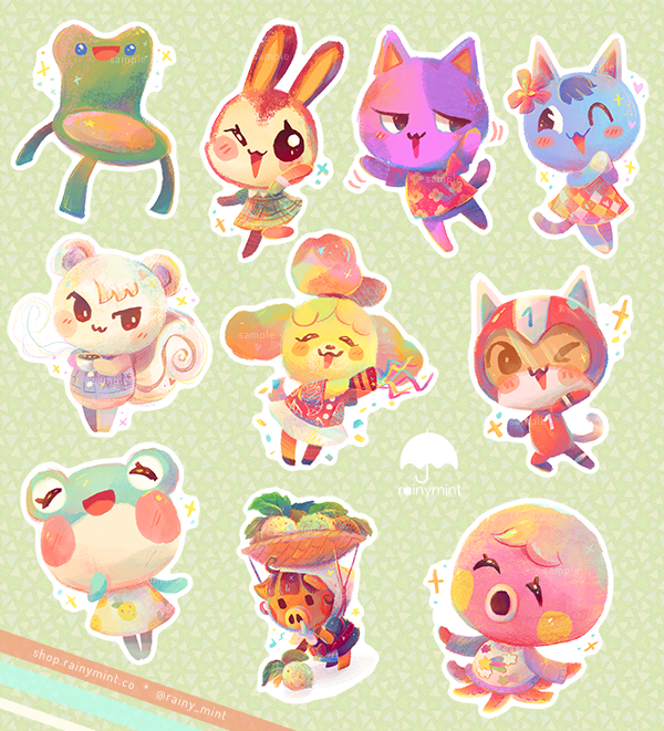 
                  
                    Load image into Gallery viewer, Animal Crossing: New Horizons Stickers!
                  
                